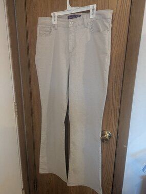 Gloria Vanderbilt Amanda Bootcut Jeans Stonewood Cream Khaki-Women's 12